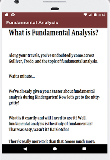 Android application Forex Fundamental Analysis screenshort