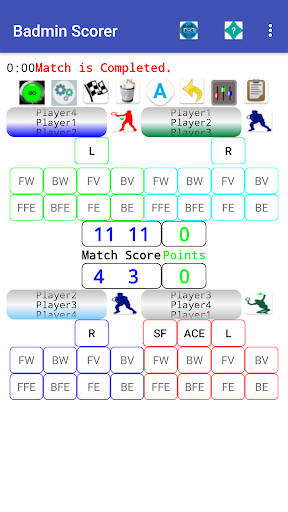 Android application Badminton Match ScorerPro screenshort