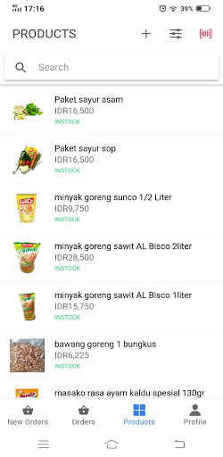 Android application Pasar Segar Seller screenshort