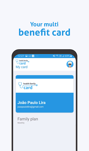 Android application Health Family Card screenshort