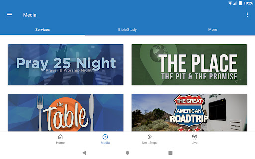 Screenshot of Pathways Church App