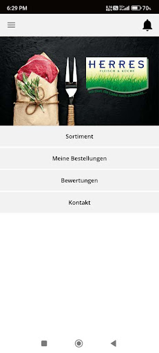 Herres BestellApp Screen 2