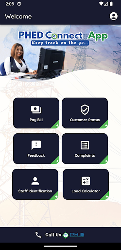 Android application PHED Connect screenshort