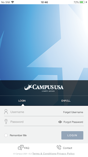 CampusUSA Card Control Screen 2