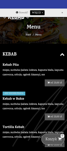 Android application Reina Kebab screenshort