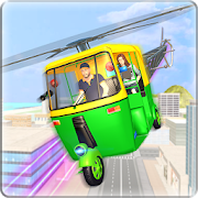 Flying Tuk Tuk Auto Rickshaw Driver : Taxi Games