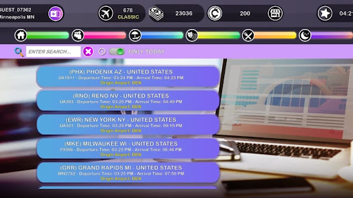 Airline Traveler Simulator Screen 2