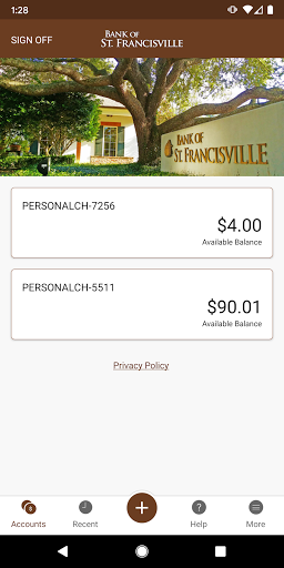 Bank of St Francisville Mobile Screen 2