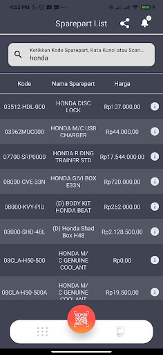 BengkelKita - Cek Harga Parts Screen 2