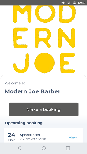 Android application Modern Joe Barber screenshort