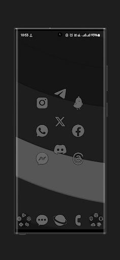 Black Line Gray Icons Screen 3