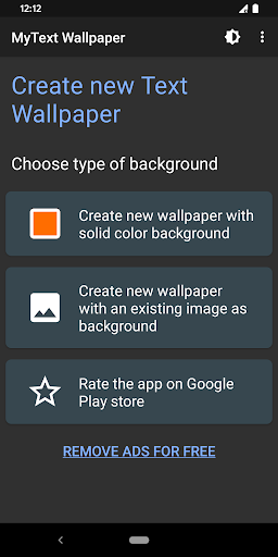 Android application MyText - Text Wallpaper Maker screenshort
