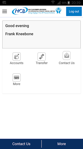 Android application NCBCreditUnion Mobile Banking screenshort