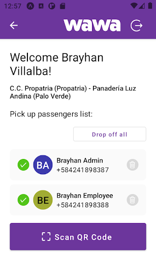 Android application WaWa Driver screenshort
