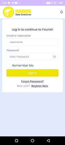 Android application Flourishdata screenshort