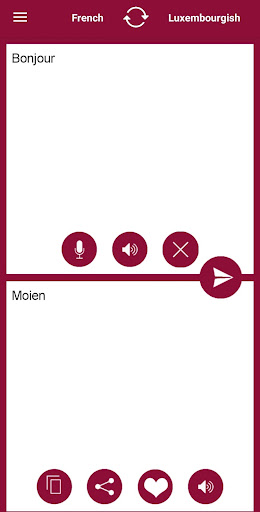 Luxembourgish-French Translato Screen 2