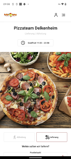 Android application Pizzateam Delkenheim screenshort