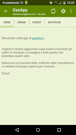 Android application GasAPP by gassite.it screenshort