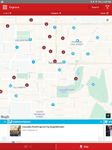Screenshot of Visit Tallahassee!
