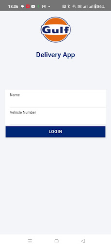 Android application Gulf Delivery App screenshort