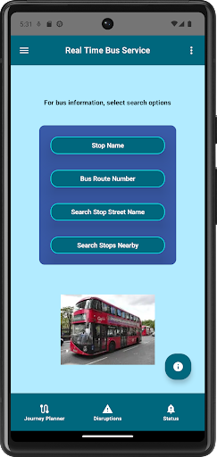 Android application On London Buses screenshort