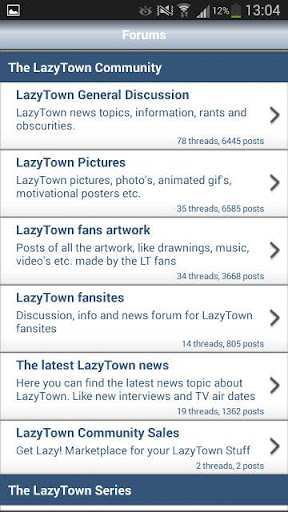 LazyTown Forums Screen 2