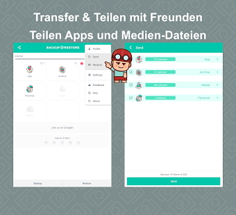 App Backup Restore Transfer Bildschirmfoto