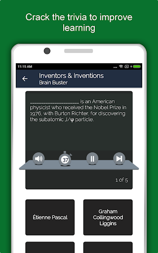 Screenshot of Inventions and Inventors App