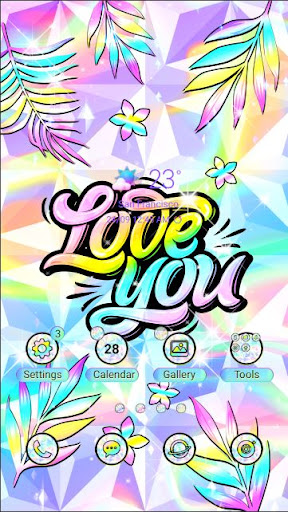 Android application Colorful Hologram - Wallpaper screenshort