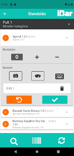 iBar app Screen 2