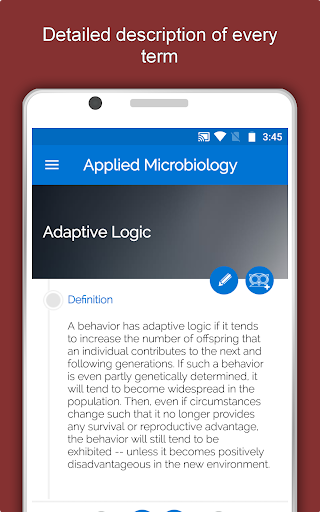 Screenshot of Microbiology Dictionary App