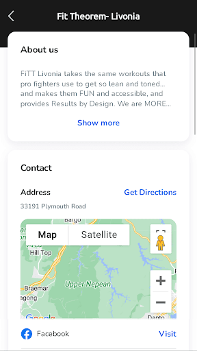 Android application FITT Livonia screenshort