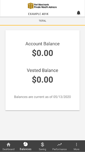 First Merchants Retirement App Screen 3