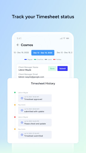 Timesheets Screen 3
