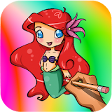 How to Draw Ariel Cartoon Free icon