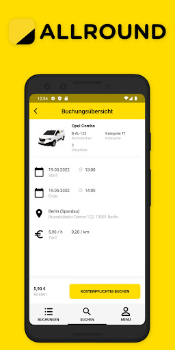 Android application ALLROUND screenshort