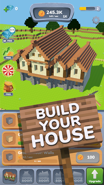 House Craft 3D - Idle Block Building Clicker