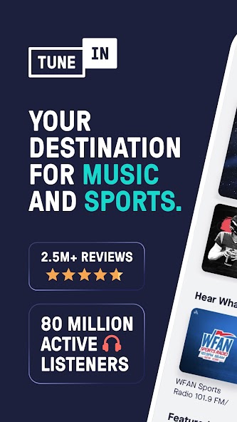 TuneIn Radio: Music & Sports 32.5 APK + Mod (Unlocked / Premium / Pro) for Android