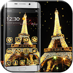 Cover Image of Download Gold paris tower Theme 10003000 APK
