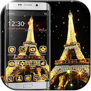 Gold paris tower Theme  Icon