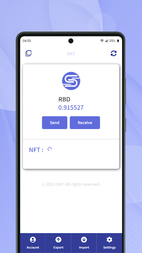 SKY Wallet Screen 2