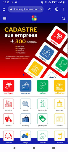 Android application GPS OURINHOS screenshort