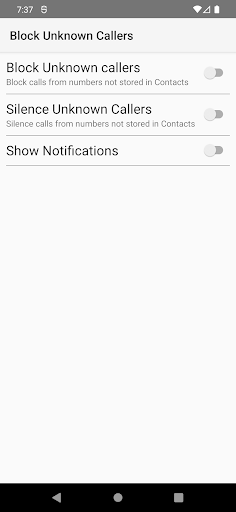 Block Unknown Callers Screen 3