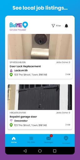 BidME Provider Screen 2