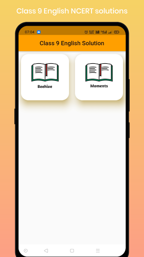 Android application Class 9 English Solution screenshort