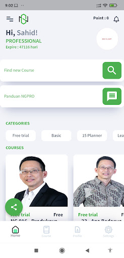 Android application NGPro screenshort