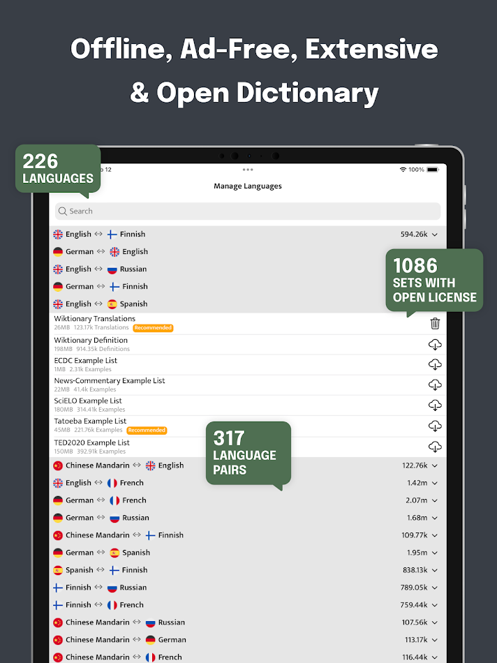 #9. OpenDict - Offline Dictionary (Android) Podle: Dominik Gyecsek