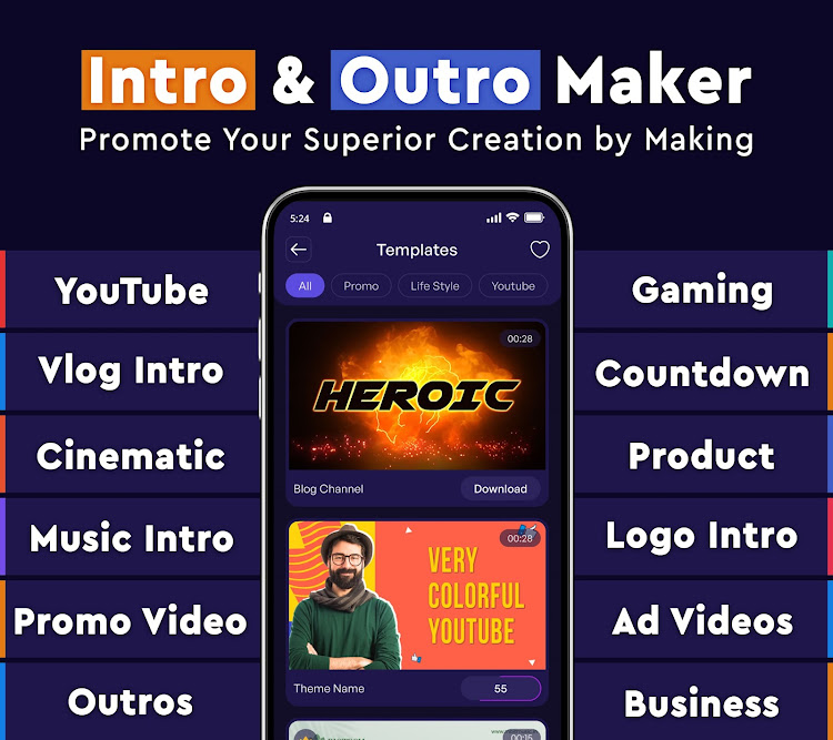 Intro Promo Video Maker Introz - 5.8 - (Android)