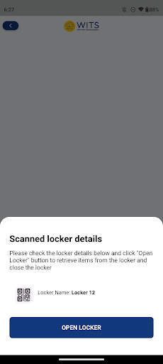 WITS Locker Recipient Screen 2