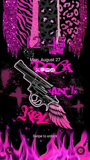 Black Pink Gun - Wallpaper Screen 2